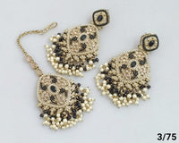 Antique Gold Plated Earring Mangtika Set