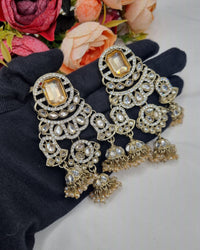 MULTI-JHUMKA STATEMENT CHANDELIER EARRINGS