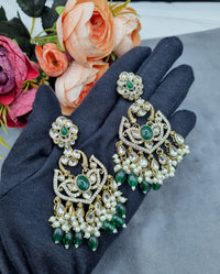 Statement Drop Earrings with Bead & Pearl Fringe