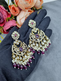 Statement Drop Earrings with Bead & Pearl Fringe