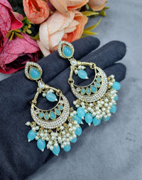 Elegantly Detailed Earrings with Pearl Cluster Fringe