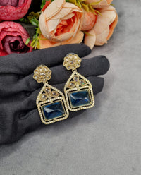 Geometric Crystal Statement Drop Earrings