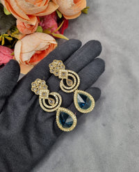 Teardrop Crystal Art Deco Statement Earrings
