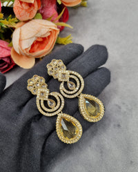 Teardrop Crystal Art Deco Statement Earrings