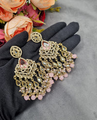 Pearl Cluster Chandelier Statement Earrings