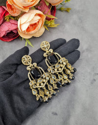 Geometric Stone Chandelier Drop Earrings