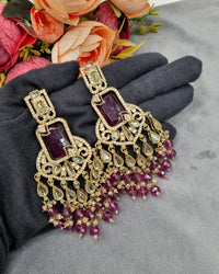 Pearl Fringe Statement Chandelier Earrings