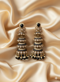 Pastel Pink Multi-Tier Heritage Jhumkas