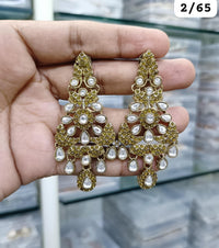 Royal Chandelier Earrings Antique Gold Ethnic Statement Jewelry