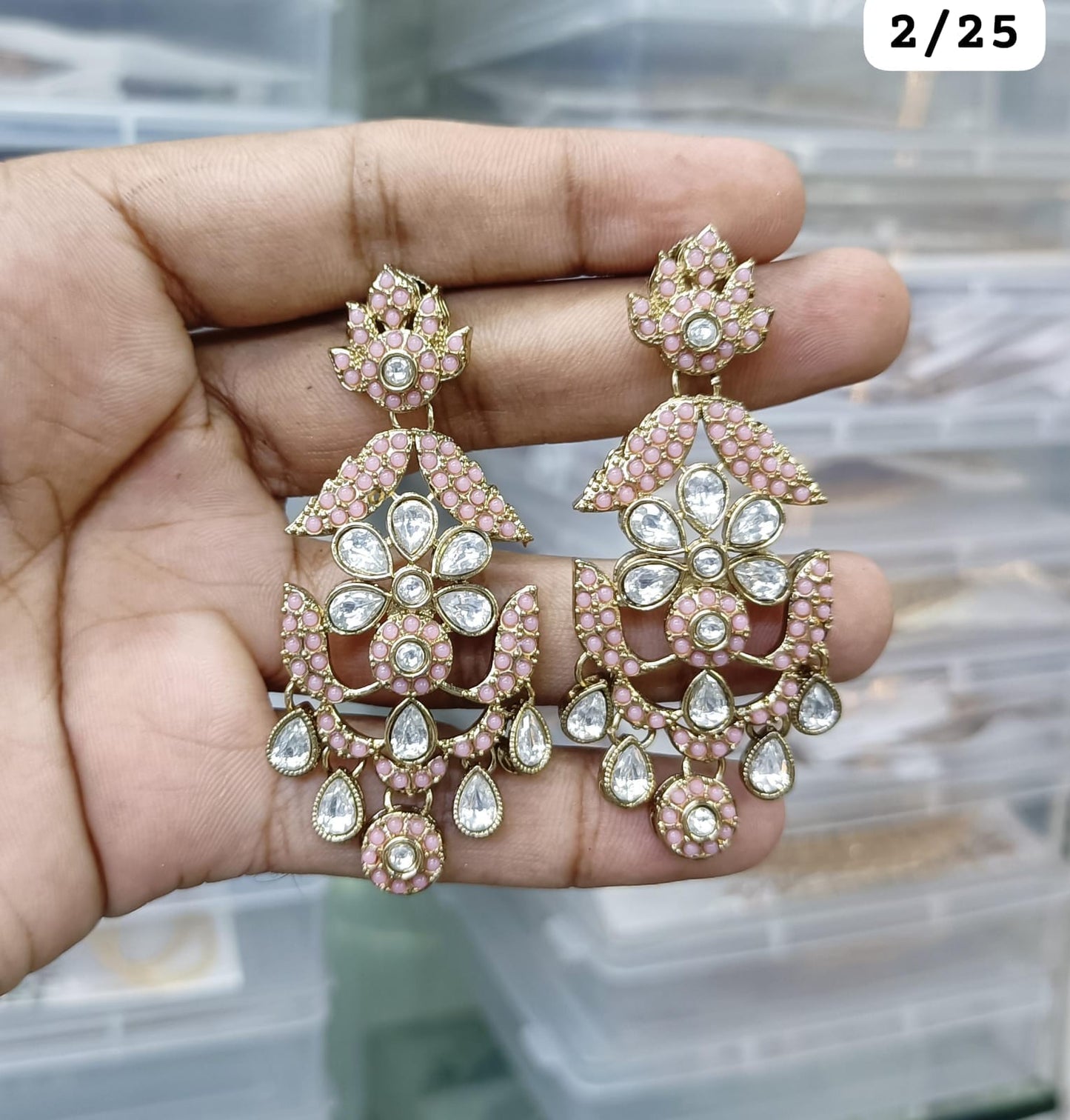 Royal Chandelier Earrings Antique Gold Ethnic Statement Jewelry