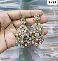 Royal Chandelier Earrings Antique Gold Ethnic Statement Jewelry