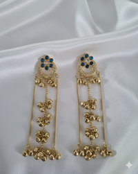 Traditional Kashmiri Ghungroo With Long Chain Drop Earrings For Woman