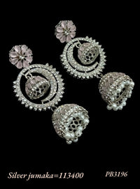 Traditional CZ Jhumka Earrings with Floral Stud Design – Lucentemarket