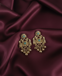 Traditional Gold Kashmiri Ghungroo Drop Earrings For Woman & Girls