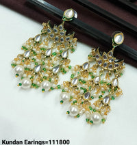 Elegant CZ Pearl Drop Earrings with Green Bead Accents – Lucentemarket