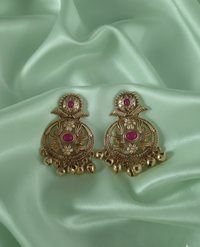 Traditional Gold Kashmiri Ghungroos Drop Earrings