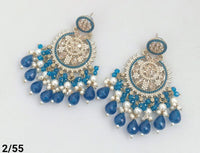 Statement Bridal Earrings – Kundan-Style Design with Layered Drops