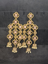 Royal Dangle Jhumka Earrings with Layered Design