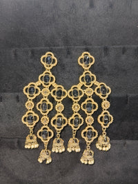 Royal Dangle Jhumka Earrings with Layered Design