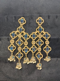 Royal Dangle Jhumka Earrings with Layered Design