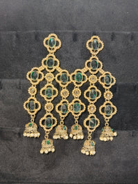 Royal Dangle Jhumka Earrings with Layered Design