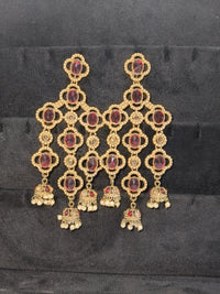 Royal Dangle Jhumka Earrings with Layered Design