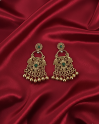 Antique Gold Dangle Drop Ghungroos Earrings For Woman & Girls