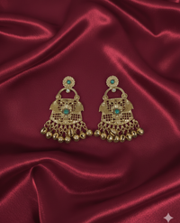 Antique Gold Dangle Drop Ghungroos Earrings For Woman & Girls