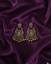 Antique Gold Dangle Drop Ghungroos Earrings For Woman & Girls