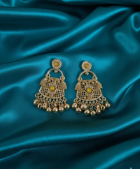 Antique Gold Dangle Drop Ghungroos Earrings For Woman & Girls