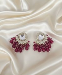 Royal Round Stud Earrings For Women