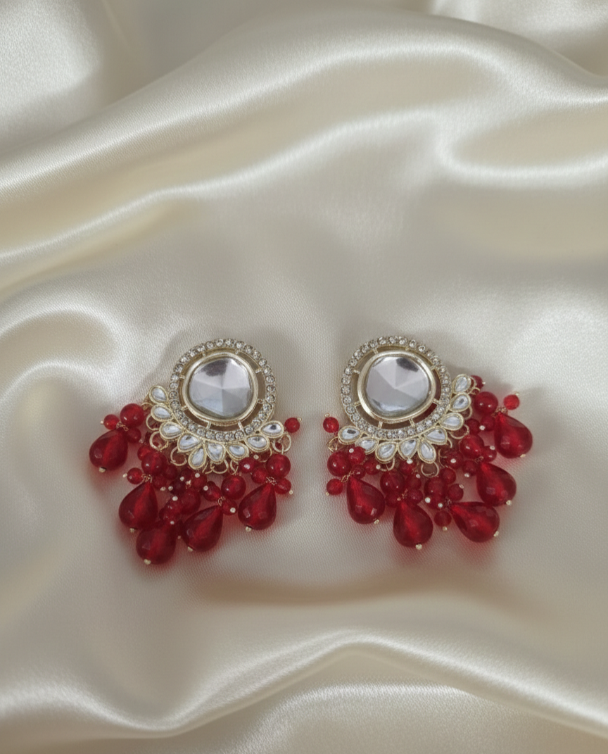 Royal Round Stud Earrings For Women
