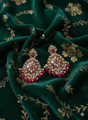Sunshine Yellow Meenakari Chandelier Earrings