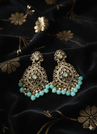 Sunshine Yellow Meenakari Chandelier Earrings