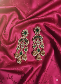 Royal Blue Triple-Tier Drop Dangles  Earrings