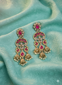 Royal Blue Triple-Tier Drop Dangles  Earrings
