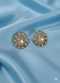 Sapphire Blue Oval Crystal Tops for Women