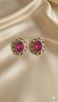 Sapphire Blue Oval Crystal Tops for Women