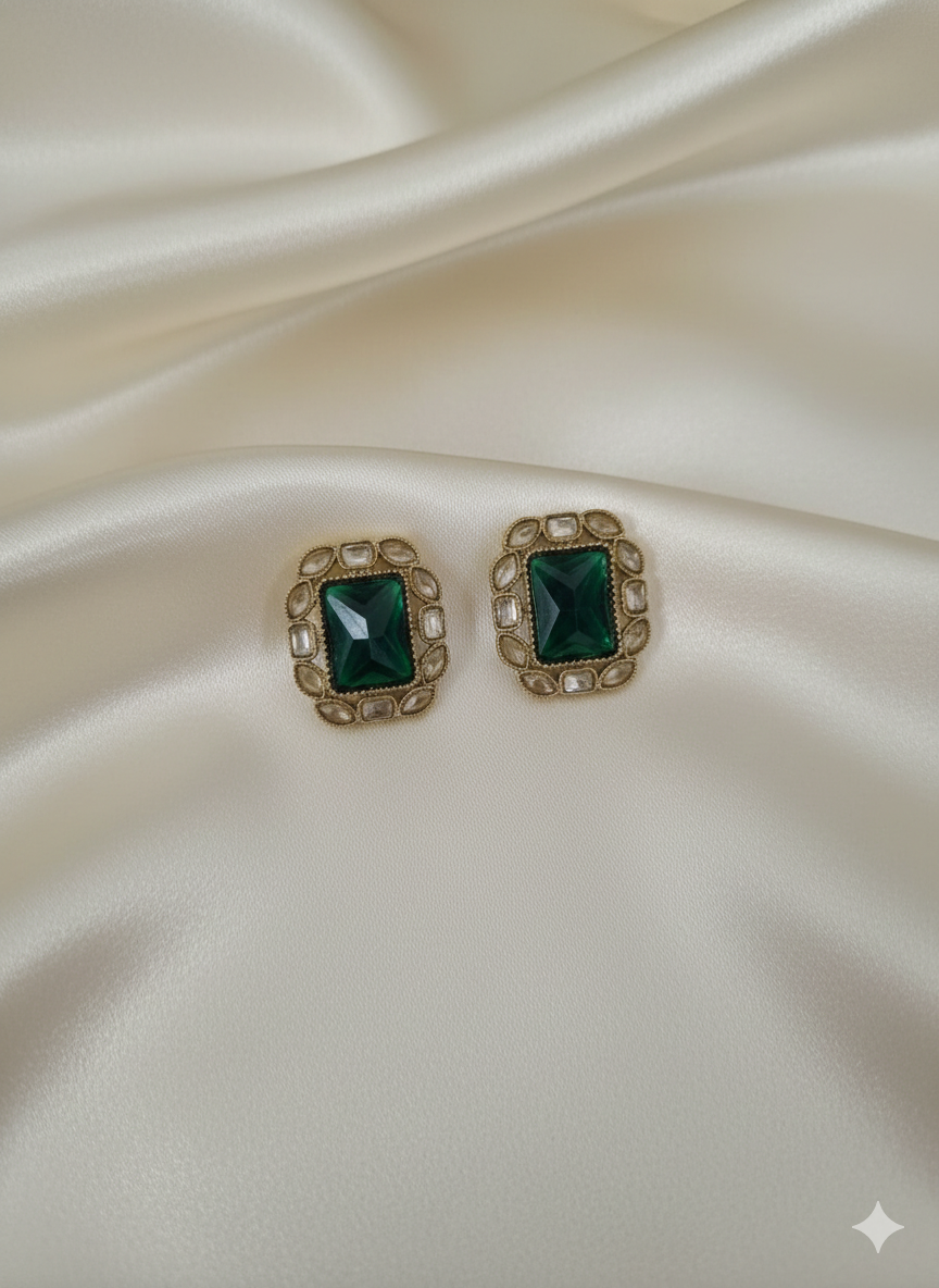 Hot Pink Royal Crystal Stud Earrings for Women