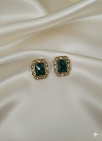 Hot Pink Royal Crystal Stud Earrings for Women