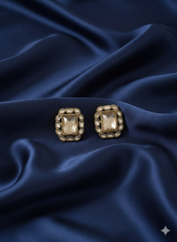 Hot Pink Royal Crystal Stud Earrings for Women