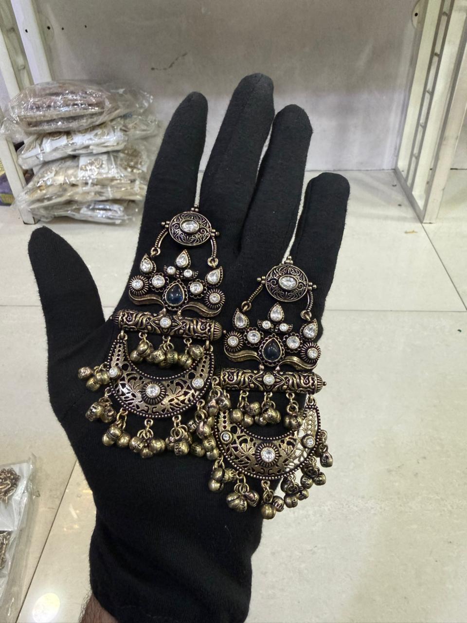 Chandbalis Ghungroo Earrings for Women