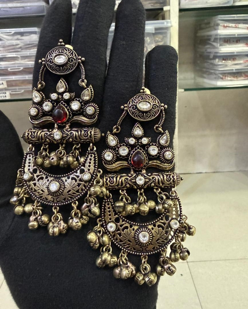 Chandbalis Ghungroo Earrings for Women