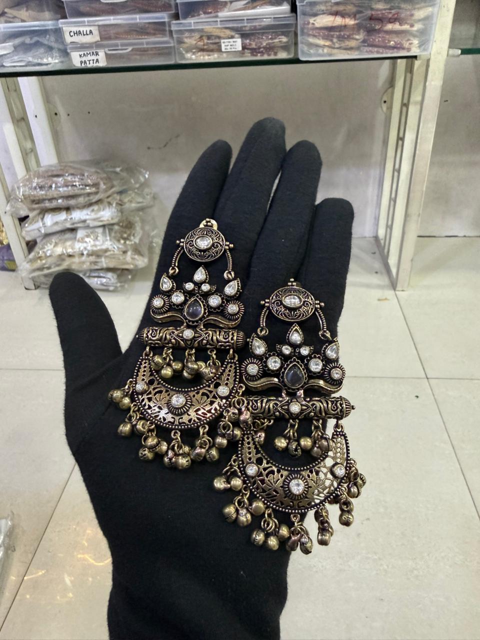 Chandbalis Ghungroo Earrings for Women