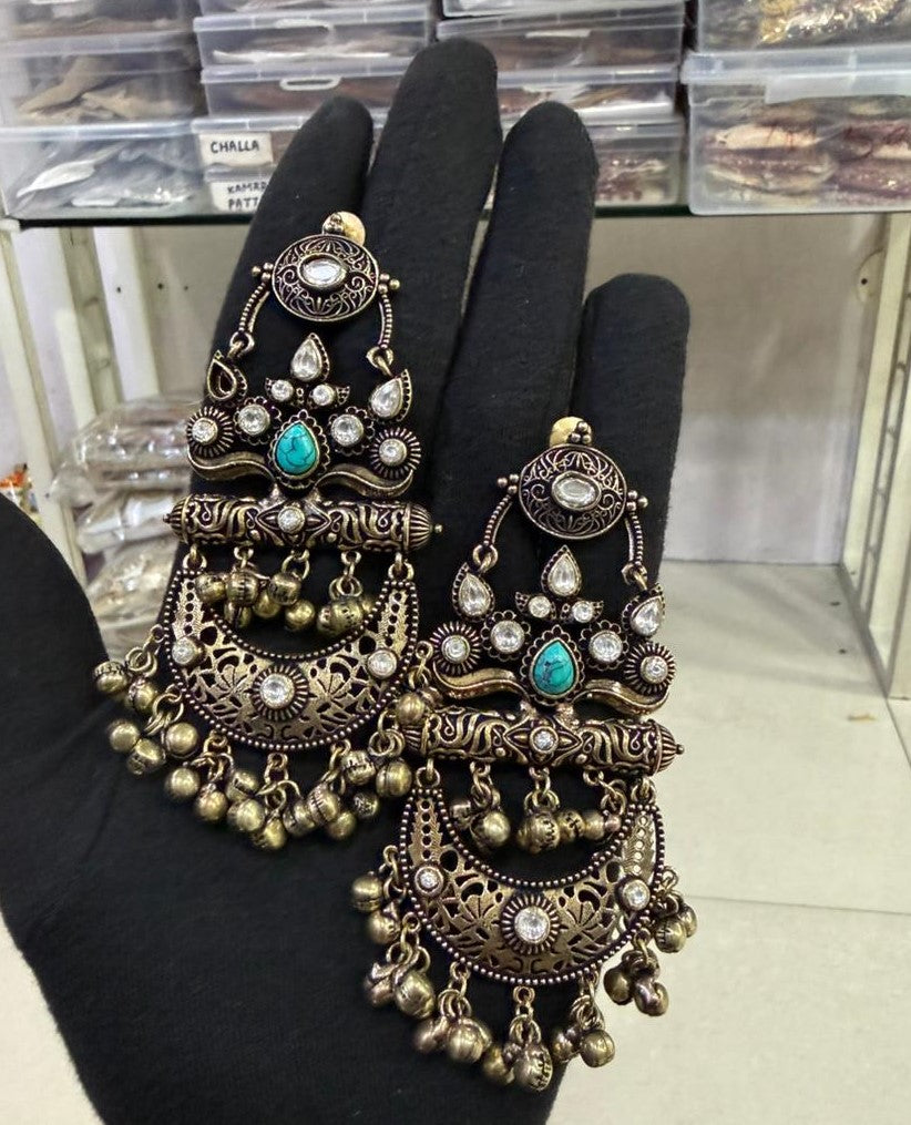 Chandbalis Ghungroo Earrings for Women