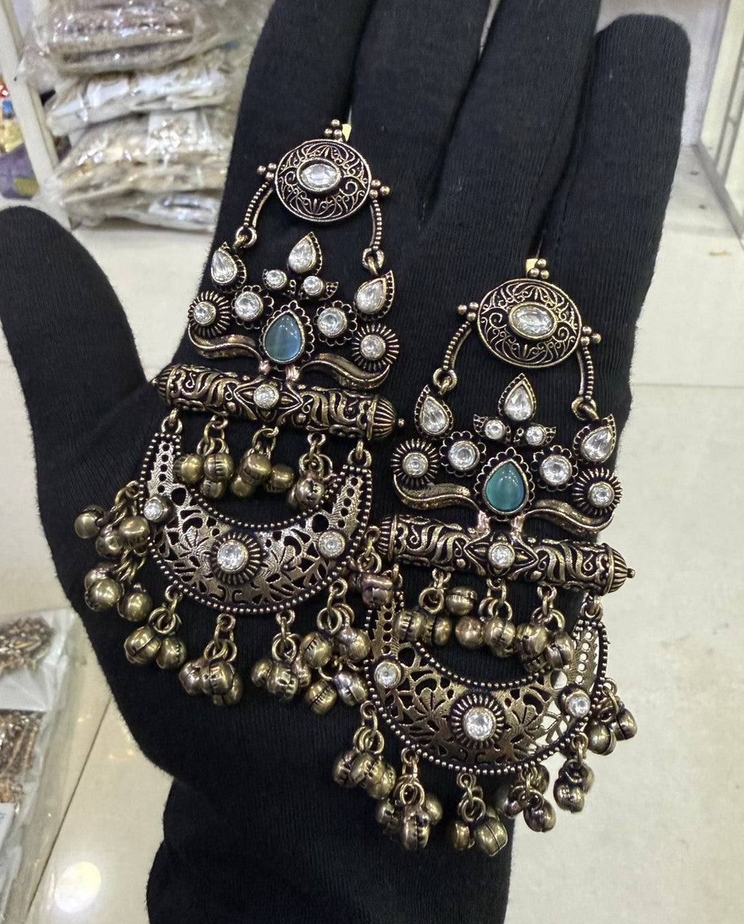 Chandbalis Ghungroo Earrings for Women