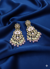 Heritage Emerald Green Floral Chandelier Drops Earring