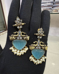 Handcrafted Elephant Motif Drop Earrings