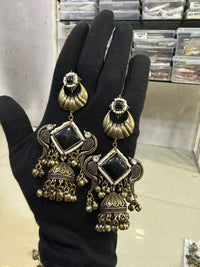 Antique Gold Statement Earrings for Women