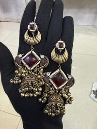 Antique Gold Statement Earrings for Women